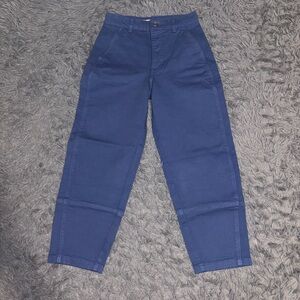 Everlane Pants Women’s Blue Size 2R Organic Cotton Barrel Utility Chino Tapered